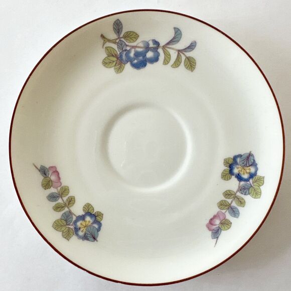 1 Saucer Rosenthal Bavaria‎ Plate Floral Blue & Pink Vintage 5.75 in Replacement - Picture 1 of 2